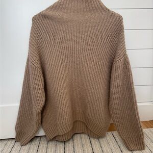 Anine Bing Camel Cowl Neck Sweater